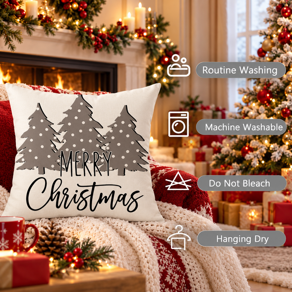 Christmas Pillow Covers – Set of 4