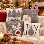 Christmas Pillow Covers – Set of 4