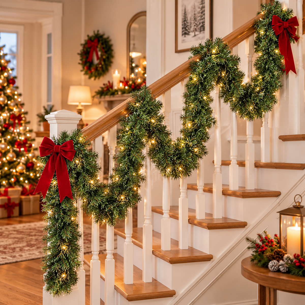 Evergreen Christmas Garland – 9 FT