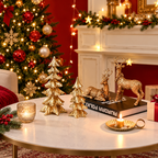 Golden Christmas Tree Figurines