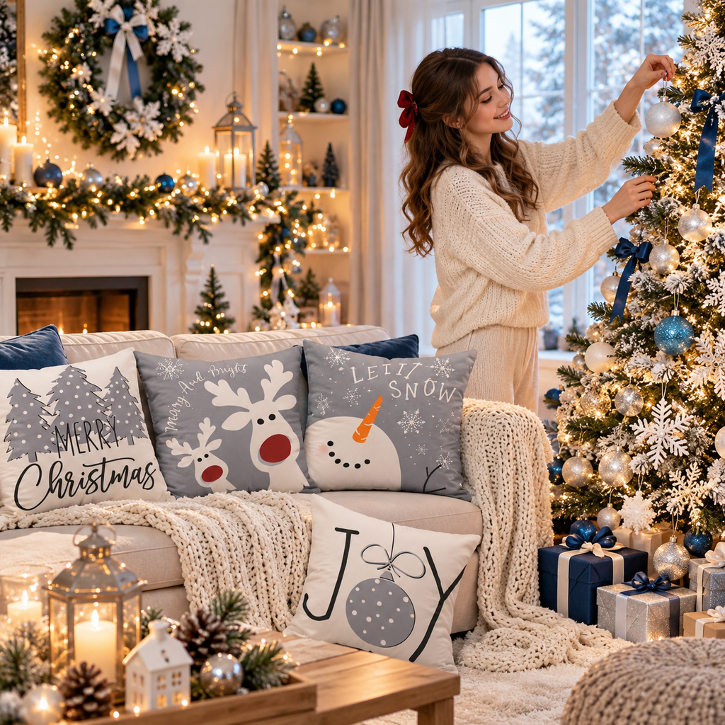 Christmas Pillow Covers – Set of 4