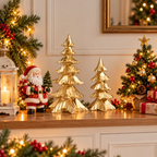 Golden Christmas Tree Figurines